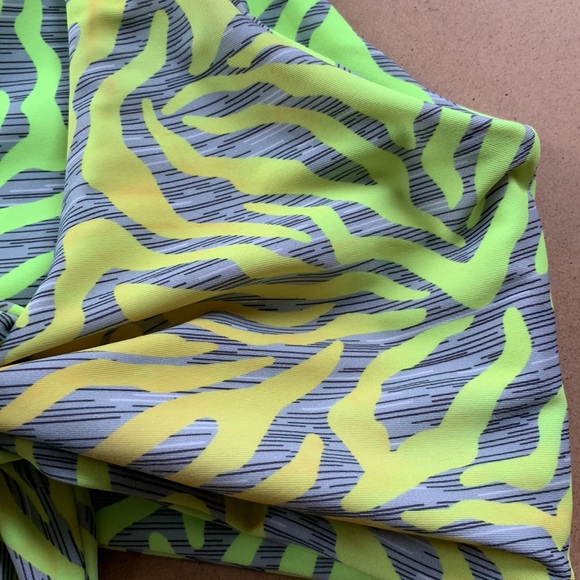 BLACKBOUGH Neon Print One Shoulder front Tie Bikini top - Picture 4 of 8